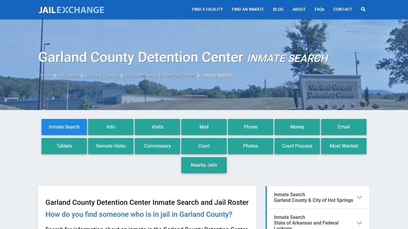Garland County Detention Center Inmate Search - Jail Exchange